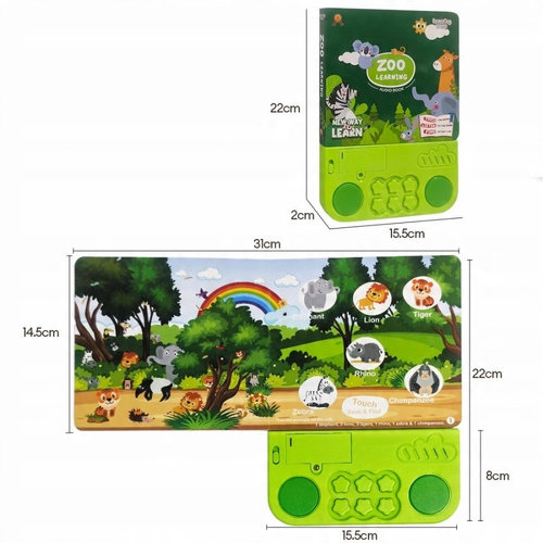 Książeczka Edukacyjna Do Nauki Angielskiego Z Dźwiękiem Zwerzątka Z Zoo