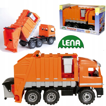 Śmieciarka Lena Pomarańczowa Seria Maxi, 3 Osie
