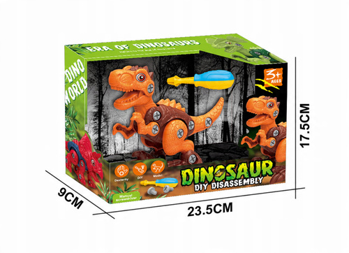 Dinozaur Tyranozaur Rex Do Skręcania 32 Elementy