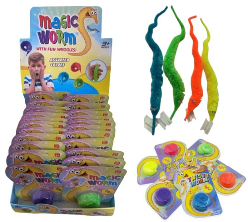 MAGICZNY DŻDZOWNICA NA NIEWIDOCZNEJ NITCE ZABAWKA ZRĘCZNOŚCIOWA, pak 1200
różne kolory. robaczek na przezroczystej lince,
display