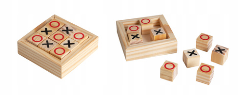 NORIMPEX GRA KÓŁKO I KRZYŻYK W SKRZYNCE DREWNIANA