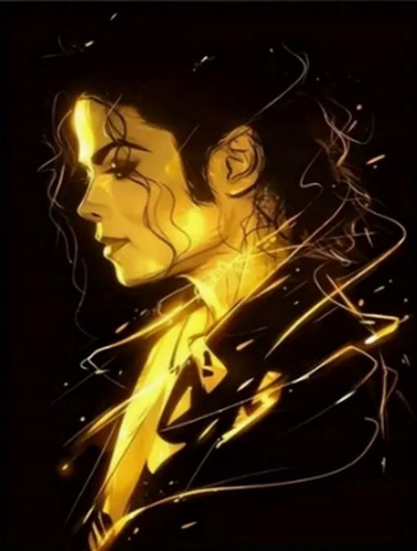 Diamentowa Mozaika Michael Jackson Profil Zdjęcie 30X40 Cm Kreatywne