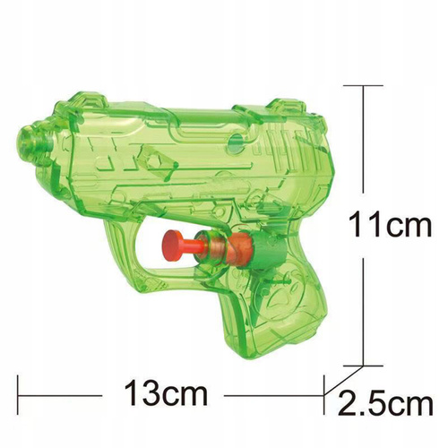 Pistolet Na Wodę Mały Mini Transparentny Różne Kolory