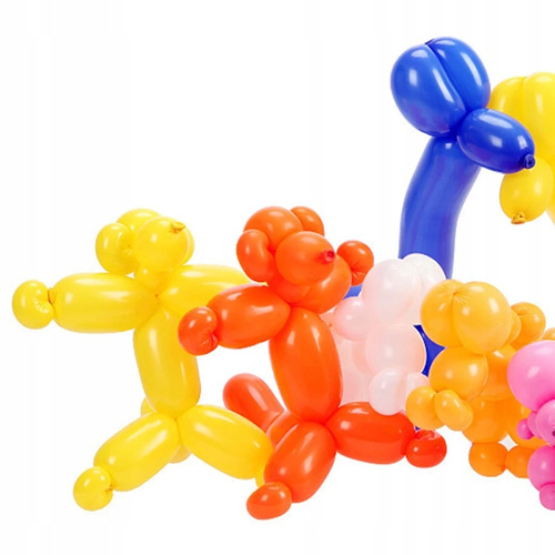 Balony Do Modelowania Wielokolorowe 100 Sztuk Z Pompka Impreza Urodziny