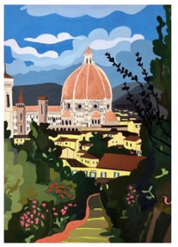 Malowanie Po Numerach Katedra we Florencji 50x40 Z Ramą Kreatywne