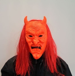 MASKA GUMOWA DIABŁA RAŻĄCA HALOWEEN KARNAWAŁ IMPREZĘ