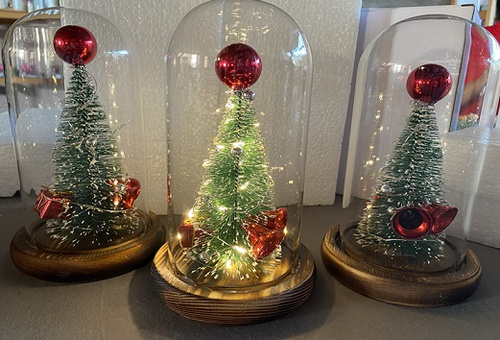 CHOINKA W SZKLE ŚWIECĄCA PAK 60