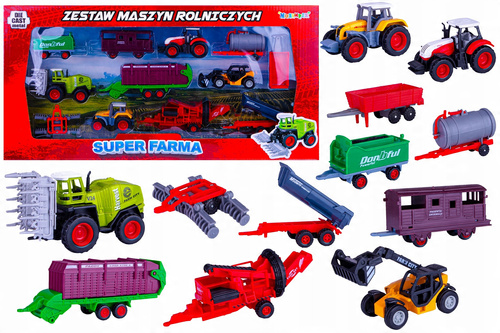 Zestaw Farmera12Szt Traktory Maszyny Roln. Kombajn