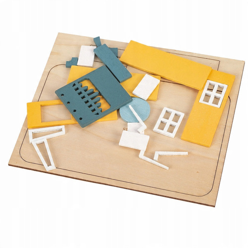 Domek Dla Lalek Ikonka 8008-A Salon Z Meblami Drewniany