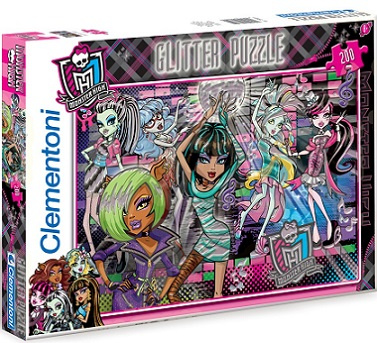 PUZZLE 200 MONSTER HIGH TAŃCZĄCE BROKAT