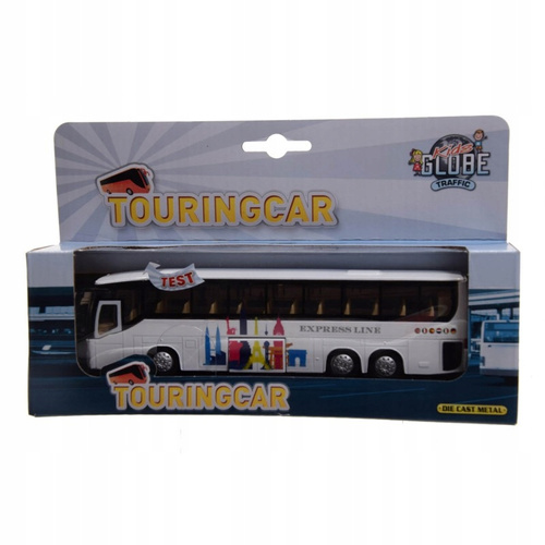 AUTOBUS POJAZD DLA DZIECI METALOWY ŚWIATŁO DŹWIĘK