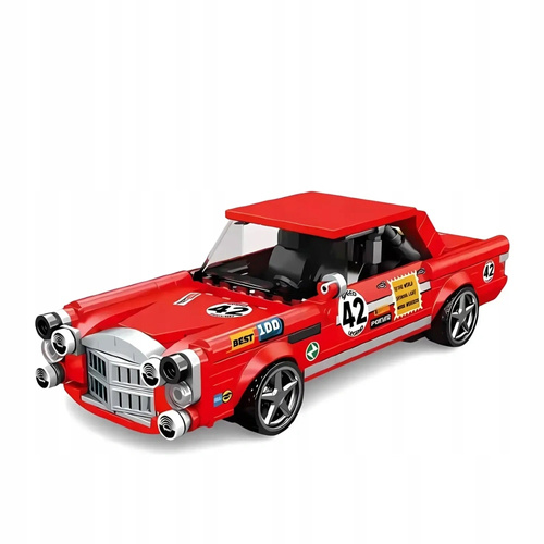 Klocki Auto Sportowe Supercar Red Pig Running Czerwony 352 Elementów