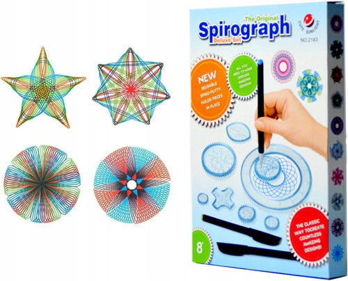 NORIMPEX SPIROGRAF ZESTAW ARTYSTYCZNY WIELE WZORÓW KOORDYNACJA RĘKA OKO