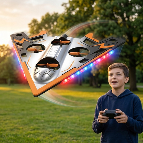 Dron Latający Samolot Dla Dzieci Pianka Bezpieczny Nauka Latania LED