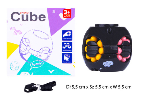 KOSTKA SPINER CUBE UKŁADANKA KARTON  MIX KOLORÓW PAK 480/
Dł 5,5 cm x Sz 5,5 cm x W 5,5 cm