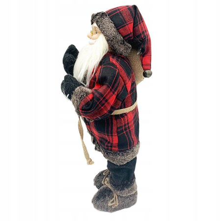 Figurka Ozdoba Świąteczna Bożonarodzeniowa Mikołaj Z Prezentami 45cm