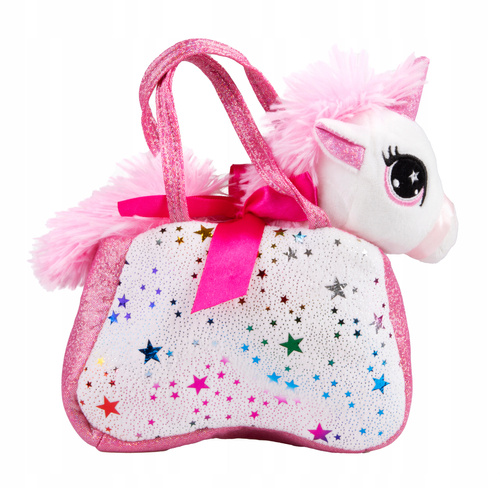 Jednorożec pluszowy w torebce miękki biały 23 cm