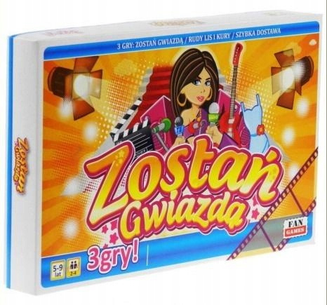 Gra planszowa Zostań Gwiazdą 3 Gry Fan Polly Pocket