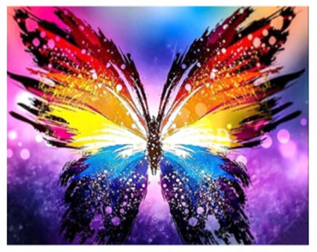 Diamentowa Mozaika Motyl Różne Barwy 30X40 Cm Kreatywne Diamenty