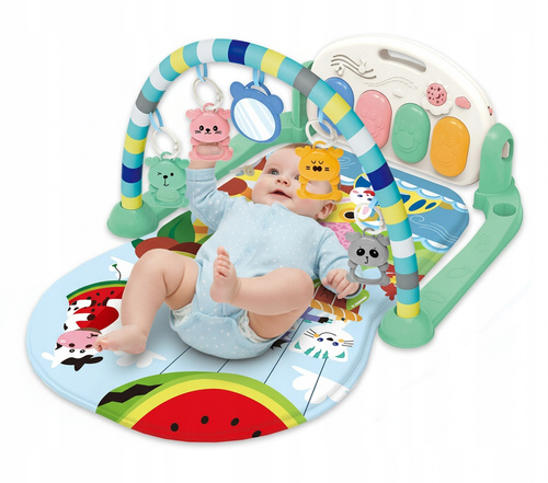 Mata Edukacyjna dla Niemowląt Lot Balonem Pianinko Światła i Melodie