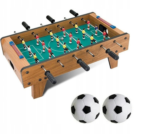 Drewniana Gra Piłkarzyki Stół Piłkarski Piłka Nożna Z Rączkami Rodzinna