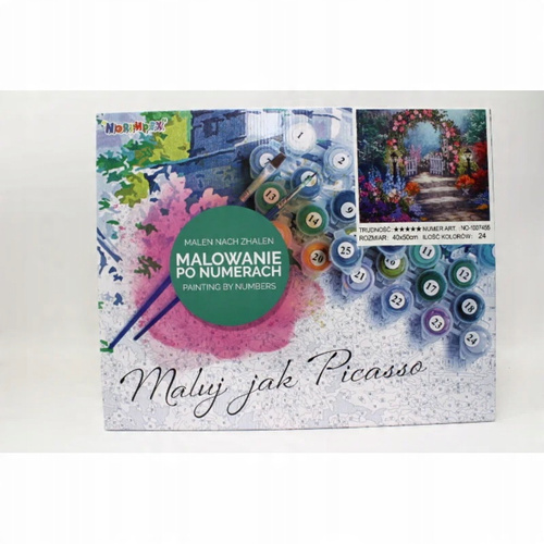 Malowanie Po Numerach Brama Do Ogrodu 40X50 Cm Na Ramie Kreatywne