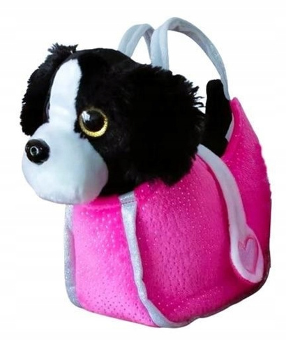 Pluszowy Piesek Border Collie W Torebce Do Zabawy I Opieki Przez Dzieci