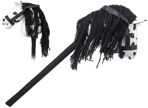 PLUSZOWA GŁOWA KONIA NA KIJU Z DŹWIĘKIEM HORSE DLA DZIECI ZABAWKA Z GRZYWĄ