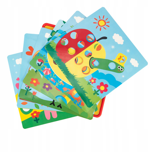 Klocki Układanka Z Guzików 12 Plansz Do Zabawy Sensoryczna Montessori