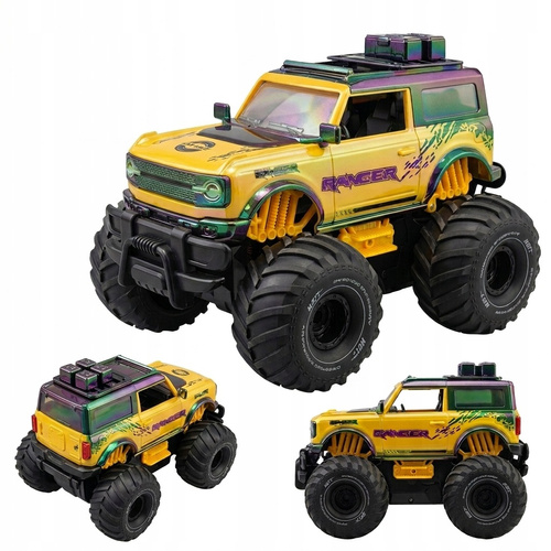 Zdalnie Sterowane Auto Terenowe Car Off Road Żółte Pływa Po Wodzie