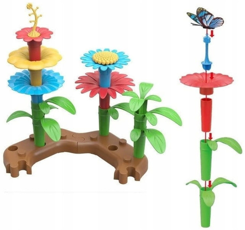 Kwiaty układanka Ogród Kreatywny Klocki 38 elementów