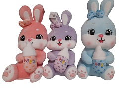 ZAJĄCZEK KRÓLICZEK MASKOTKA PLUSZAK Z BUTELKĄ BABY 40 cm