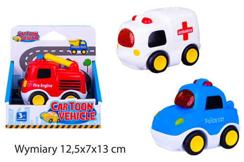 AUTKO MALUCHA SAMOCHODZIK AMBULANS KARETKA RADIOWÓZ ŚWIATŁO DŹWIĘK 1 SZT