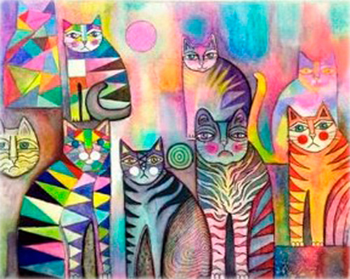 Malowanie Po Numerach 40 X 50 Cm Koty Smutne
