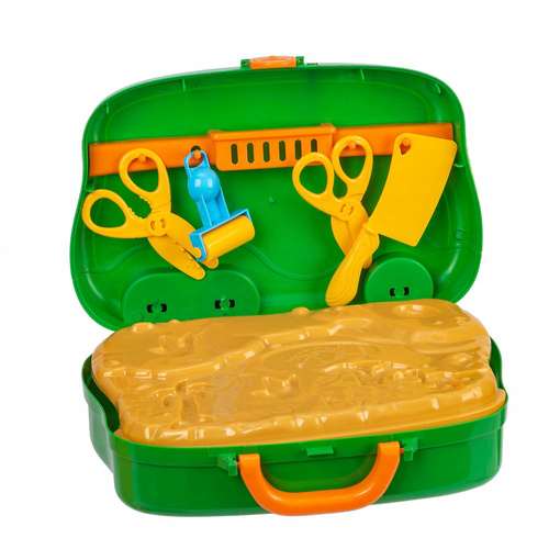 Zestaw artysty ciastolina kuferek dinozaur foremki