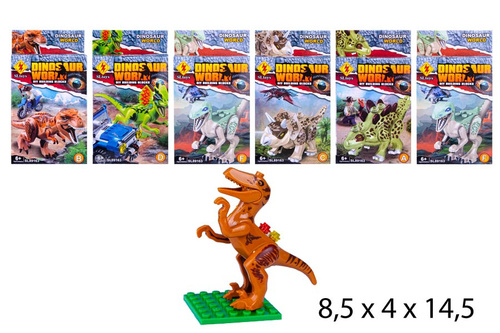 Klocki kreatywne Dinozaur 6 wzorów