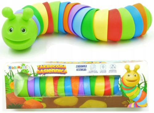 Sensoryczna Gąsienica Kolorowa Zabawka Edukacyjna Dla Dzieci