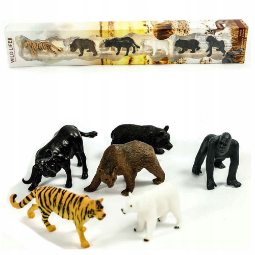Zwierzęta Dzikie Figurki 6 Szt