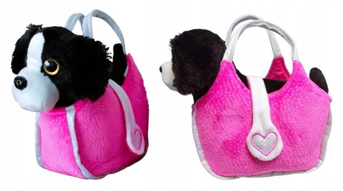 Pluszowy Piesek Border Collie W Torebce Do Zabawy I Opieki Przez Dzieci