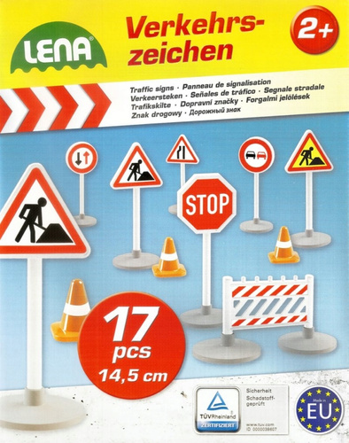 Lena Znaki Drogowe 17 Elementów Do Nauki 16 Cm