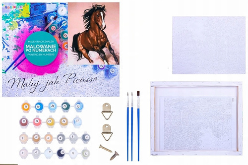 Malowanie Po Numerach 40 X 50 Cm Dziewczyna I Wilk