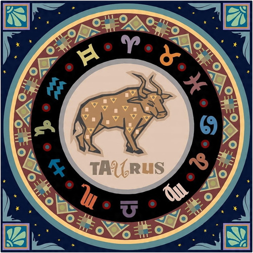 Diamentowa Mozaika 7D Haft Diament Byk Znak Zodiak Mandala