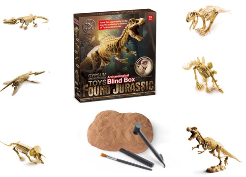 SKAMIELINA DINOZAUR TRYYANOSAUR SPĘKANE KOŚCI, KARTON SERIA Z LUPĄ PAK 48/24
zawrtość : sakamielina, młotek, dłuto, pędzelek
colekcja limitowana