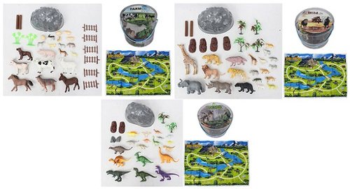 ZWIERZĘTA W TUBIE DUŻEJ (2 DZIKIE,2 DINOZAURY, 2 DOMOWE )  PAK 6/24
Wymiary 19,5x17x21 cm, Waga 611 g