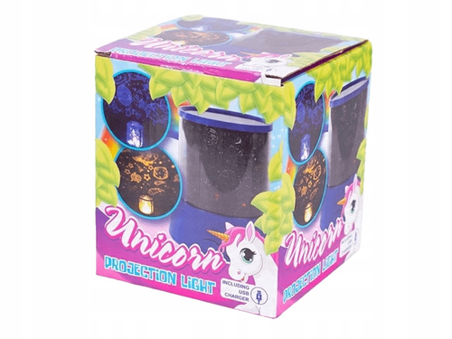 Projektor Lampka Z Motywem Jednorożca Zmienne/ Stałe Kolory Na USB Różowy