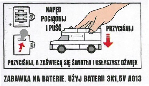 KLOCKI AUTO AMBULANS DŹWIĘK- ŚWIATŁO- NAPĘD 68 EL