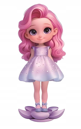 Lalka Zabawa W Ubieranie Lalki Ubranka Różowe Magnetyczne Dopasowanie