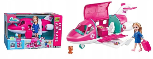 NORIMPEX LALKA Z PIESKIEM Z AKCESORIAMI W SAMOLOCIE