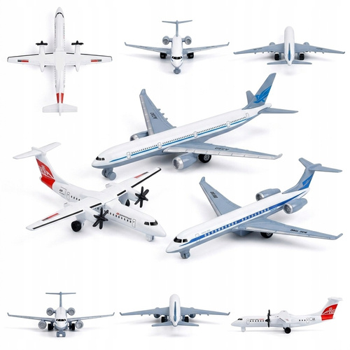 Samolot Pasażerski Model Samolotu CRJ-200 Q400 B787 Napęd Pull Back 19 Cm