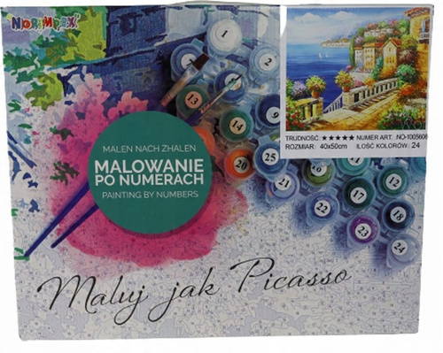 Malowanie Po Numerach Miasteczko Morze 40x50